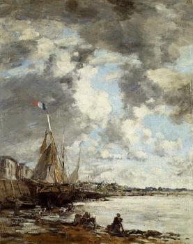 Eugene Boudin : Laundresses on the Bankes of the Touques II